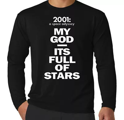 $23 • Buy 2001 A Space Odyssey Movie Poster T SHIRT V1 Longsleeve Black All Sizes