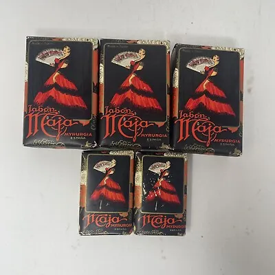 Vintage Maja Jabon Myrurgia Espana Soap-5 Bars 2- .80oz 3- 3.25oz New Perfumed • $28.95