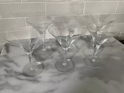 Vintage Etched Martini Glasses  • $39.99