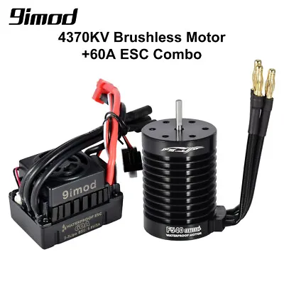 9imod F540-V2 4370KV Brushless Motor 60A ESC Combo For 1/10 RC Drift Car Truck • $71.10