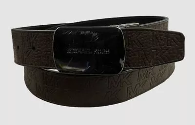 $68 Michael Kors Men's Brown Black Reversible Logo Buckle Belt Size 36 • $21.98