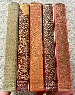 1920 - 1930 J M Dent & Sons LEATHERBOUND LOT OF 5 CLASSICS • $15