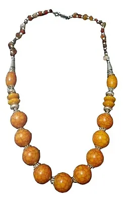 $11.89 • Buy Moroccan Berber Imitation Amber Beaded Necklace Berber Jewelry