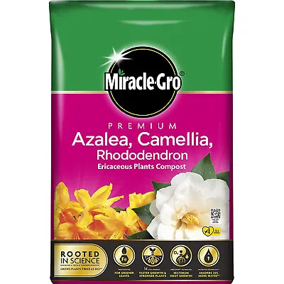 Azelea Camelia Rhododendron Miracle-Gro Ericaceous Plants Compost 40 Litres • £12.89