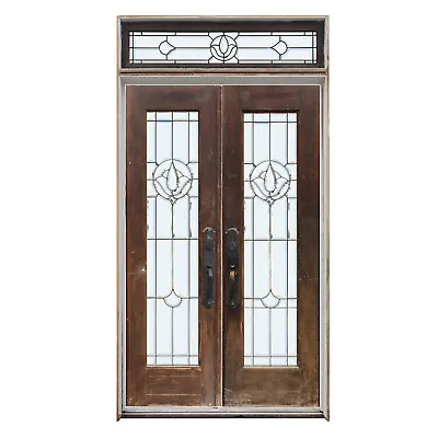 Antique Entry Set With Leaded & Beveled Glass Early 1900's NED2264 • $3200