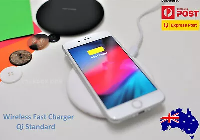 Qi Wireless Charger FAST Charging Pad Receiver For IPhone 11 XS XR 8 Samsung S9 • $19.99