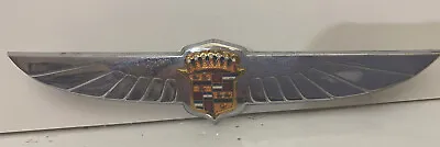 Vintage Cadillac TRUNK Emblem Wings Crest Metal Ornament Original • $98