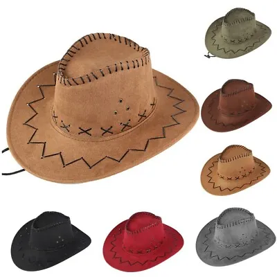 Unisex Adult West Cowboy Hat Mongolian Hat Grassland Sunshade Cap Grassland Hat✌ • $10.09