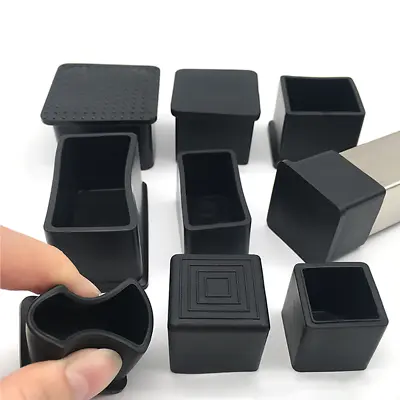 $2.50 • Buy Square Rubber Chair Ferrules Table Feet Leg Cap End AntiScratch Floor Protector