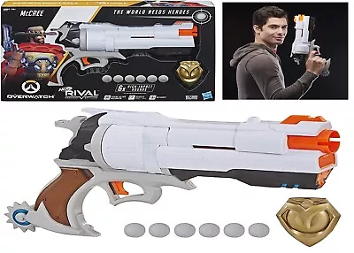 $149 • Buy Nerf Rival Overwatch McCree Blaster Die Cast Badge 6 Rounds 14+ Toy Gun Fire