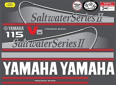 YAMAHA 115hp Saltwater  Replacement Outboard Decals • $103.40