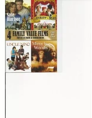 Media DVD 4 Family Films  Safe Harbor   Uncle Nino   First Man   Miracle Woods  • $2.99