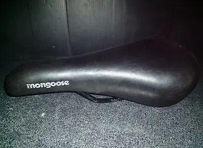 Mongoose Spire Bicycle Bike Seat Saddle Black W White Logo Pacific Cycle • $24.99