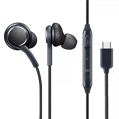 For Samsung S23/S22/S21/S20/A53/S24/A13 5G USB-C EarPhones Headphones Handsfree • £5.75