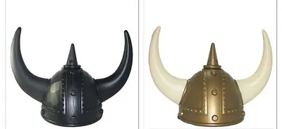 Black/Gold Blond Viking Helmet With Horns Roman Costume Party/halloween • $12.22