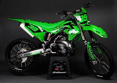 Graphics Kawasaki KX 125 250 2003 2004 2005 2006 2007 2008 Polisport RESTYLE Kit • £139.90