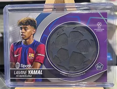 2023-24 Topps UEFA Lamine Yamal RC Starball Metal Relic RC ROOKIE Barcelona SP! • $0.99