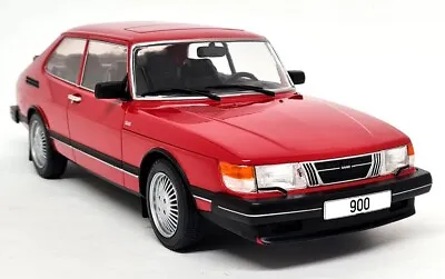 MCG 1/18 - Saab 900 Turbo Red 1981 Diecast Scale Model Car • $111.97