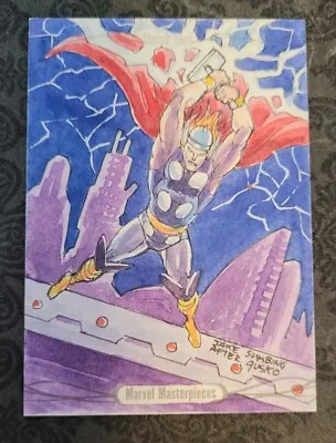 🔥2014 Skybox Marvel Masterpieces Sketch - Thor - Jake Sumbing 1 Of 1🔥 • $38