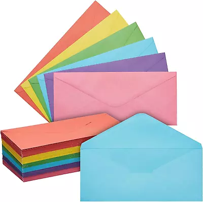 120-Pack #10 Business Mailing Colorful Envelopes In 6 Assorted Colors Gummed V- • $23.74