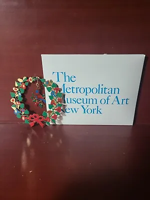 Metropolitan Museum Of Art The MET Quilt Wreath Motif  CHRISTMAS ORNAMENT New • $9.99