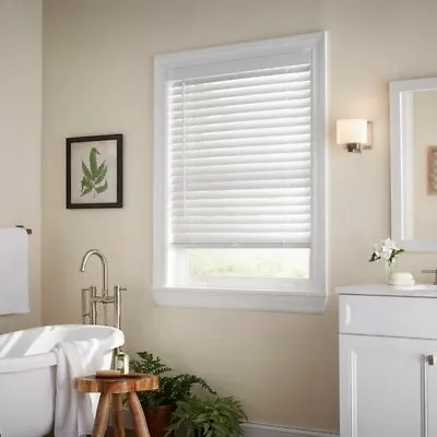 Premium Cordless Faux Wood Blinds W/Valance Actual Sizes Listed • $42