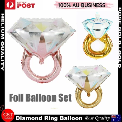 $4.61 • Buy Diamond Ring Foil Balloons Helium Wedding Engagement Bridal Party Balloon Decor