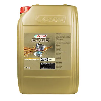 Castrol EDGE Titanium 0W-40 0W40 A3/B4 Synthetic Car Engine Oil - 20 Litre • £199.95