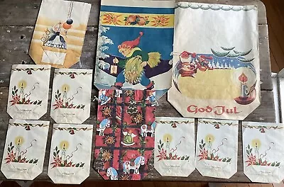 Vintage Swedish Ephemera 11 Mostly Christmas Pastry Bags Gnome Dala Horse • $19.90