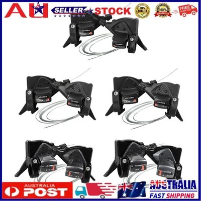 MicroNEW MTB Bike Shifter 3 X 7/8/9/10/11 Speed Gear Lever Set With Shift Cable • $21.20