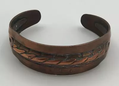 Mid-Century Southwest Copper Bracelet Bell Trading Post Handmade Vintage • $15.84