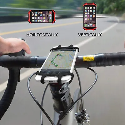 Silicone Bicycle Motorcycle Handlebar Bracket Holder For Cell Phone Universal • $9.49