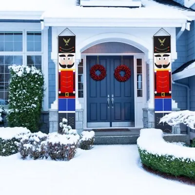 Outdoor Xmas Decor - Soldier Model Nutcracker Banners Christmas Decorations US • $11.99