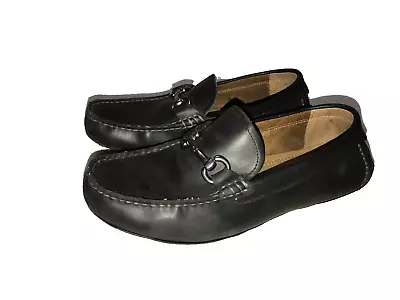 MARC ANTHONY Leather Black Slip On Shoes Loafers Size 10 Men's • $14.99