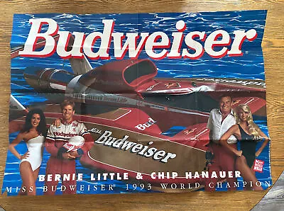 1993 WORLD CHAMPION MISS BUDWEISER Bernie Little '93 POSTER 20 X 27.5 Hydroplane • $14.99