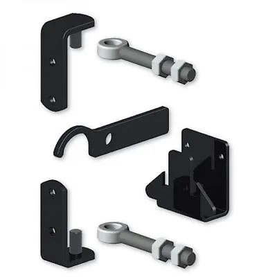 Gatemate Wrought Iron Gate Hinges Fixing Kit Galvanised And Powder Coated Black  • £17.95