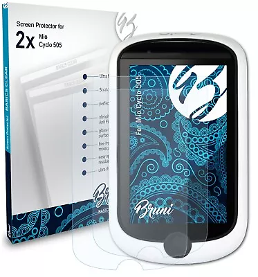Bruni 2x Protective Film For Mio Cyclo 505 Screen Protector Screen Protection • £9.29