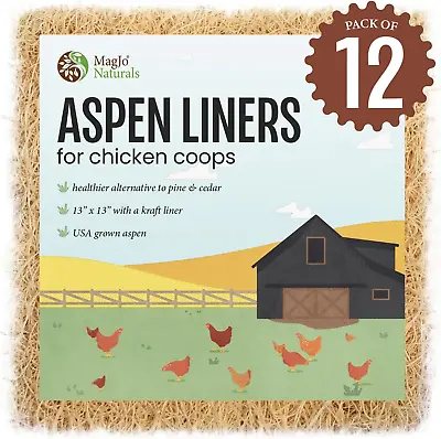 Premium Aspen 12 Pack Excelsior Nesting Liners (12 Pack) Chicken Bedding For Ne • $40.28