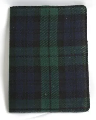 J Crew Plaid Passport Cover Tartan Blue Green Plaid Cloth Cover Passport Holder • $14.99