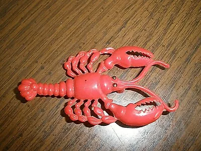 Vintage Red Plastic Lobster Brooch Pin 3  Long EUC • $17.99