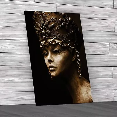 Mummy Queen Egyptian Sepia Canvas Print Large Picture Wall Art • £14.95