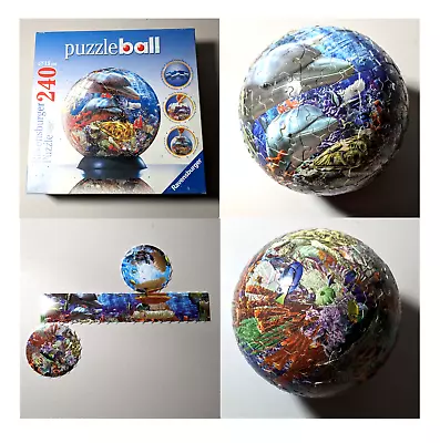 Ravensburger PuzzleBall 240 Piece Sphere Puzzle Ocean World 2004 6  Complete • $32