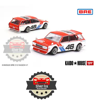 Mini GT X Kaido House 1:64 Datsun KAIDO 510 Wagon BRE V2 Red KHMG026 • $22.95