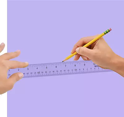 Clear Flexible Scratch-Resistant Ruler Acrylic 12 Inch And Metric • $3.99