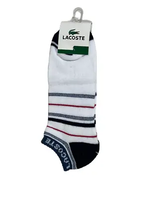 Lacoste White Red Navy Socks • £7.99