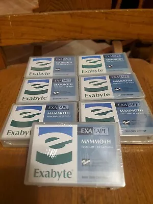 🔥LOT OF Seven (7) Exabyte Mammoth AME 125m  8mm Data 14GB Native Tapes 7pk 💯 • $120