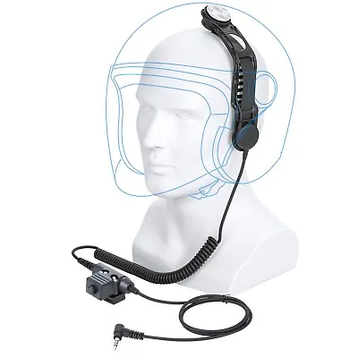 Fighting Helmet Bone Conduction PTT Headset For YAESU FT-250R For VERTEX VX-5R • $119.90