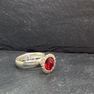 £8 • Buy 925 Sterling Silver Spinning Red Garnet Flower RRP£50