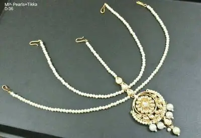 Traditional Kundan Pearl Women Wedding Matha Patti Designer Jewelry • $18.13