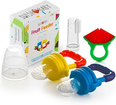 2-Pack Baby Fresh Fruit Pacifiers: Introduce Solid Foods Safely Soothe Teething • $9.99